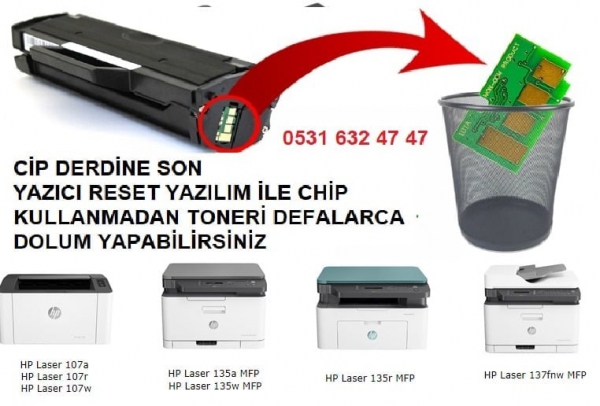 HP 107a,107w Reset HP 135a,135w,137fnw RESET